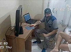 i'm the horny maintenance guy fucking this young girl's ass alone at home