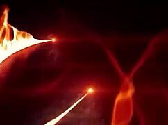 rose feels the thrill as she deepthroats rome's massive black cock on the desk