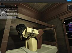 rough fucking a hot whore with monster black cock in roblox