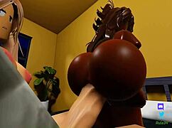 two sexy pizza workers banging a lucky customer, hot af 🍕🔥