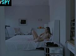 Caught on halloween aidra fox swallows cock to keep her job