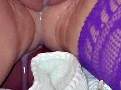 Whore Wife Intensely Creampies Herself With Dildo