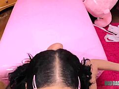 Baddaddypov - Cute brunette teen Ryder Rey sucks stepdad's cock eagerly.