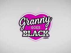 Busty Granny dives deep on a big black dick. Her mature throat handles hardcore action with ease.