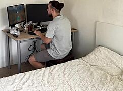 Gamer Girl With Big Natural Tits Sucks And Fucks Stepbro In Roleplay, Cum On Face