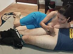 Oh, Colombian Girl Rides Client's Monster Cock!