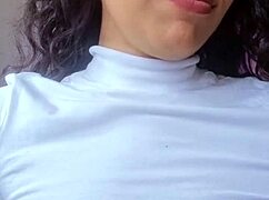 hot brazilian espuletinha in lingerie asks you to cum on her natural tits