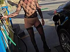 Flashing Tits At Petrol Station