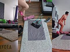 watch goddess milf flex naked in yoga stretching