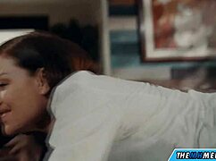 Hot Milf Gives Blowjob and Rides with Big Natural Tits