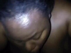 Ebony Girl Swallows Tasty Drink