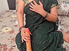 Vasna Bhabhi Feels Intense Pleasure Playing With 10 Inch Dildo, Big Tits Bouncing.