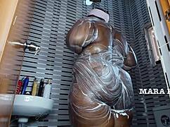 shower time turns steamy with fat onion booty milf mara exotic, full video on red