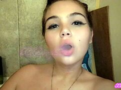 Latina Smoking In Bath Tub