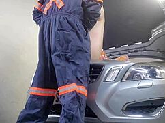 Mechanic fucks my wife while i watch