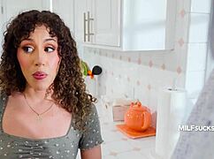 Sassy Latina Milf With Tight Curls Gives Huge Blowjob To Giant Cock!