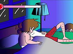 erotic milf flashing on the couch