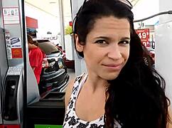 Whoa! Big Ass Busting Out at Car Wash Exhibition