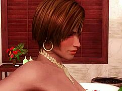 Nude Woman With Big Tits Bathes Sensually In Shower