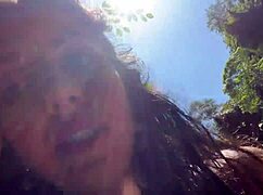 Sloppy Cum on Face in Public Locker Room and Cumwalk at Waterfall