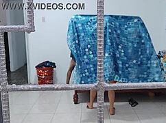 horny housewives touch asses and tits while cleaning 😈