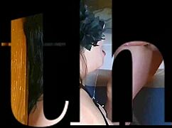 busty wife deepthroats a thick cock in the bathroom