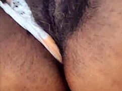 massage turns into hairy pussy licking and anal fun 😏