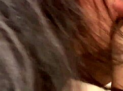 69-year-old woman uses dildo and mouth to suck his ass