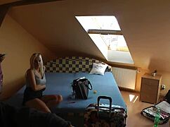 big dick blowjob threesome party with school uniforms, skirts, stockings on high heels backstage, so fun!