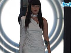 hot lesbian boss fucks secretary with scissoring and pussy eating before dinner 😍