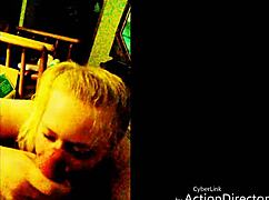 Big Tits Blonde Loves Giving Blowjobs And Jerking Him Off