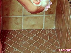 Gorgeous Blonde Takes A Shower