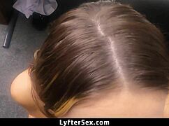 Teen caught blowing the loss prevention officer in the office!