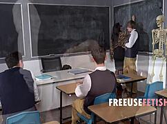Milf Teacher Lets Us Free Use During Lessons