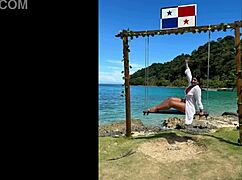 An ebony woman passionately moans as she enjoys a stranger's big cock in a wild encounter