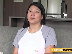 plumper latina deepthroats then titty-fucks