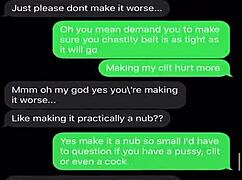 Sexting My Sissy Bitch with Humiliation
