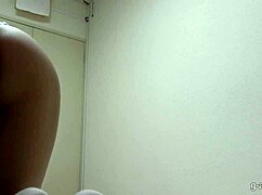 Japanese maid cleans room braless in micro thong, showing cameltoe 😏