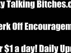 Stroking your thick cock with my slick oiled hands