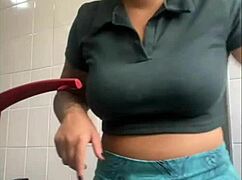 Exhibitionist Flashes Big Swollen Pussy In Public