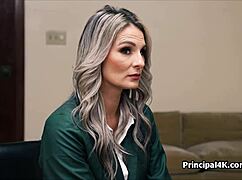 Desperate Threesome with Principal for Valedictorian Glory