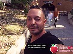 lily ray's first public fuck in berlin with blowjob and swallow