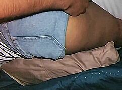 Latina friend surprises with big cock under miniskirt