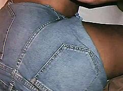 Latina friend surprises with big cock under miniskirt