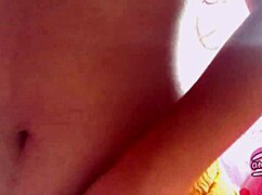 asian teen 18+ writes on her naked body in homemade softcore solo