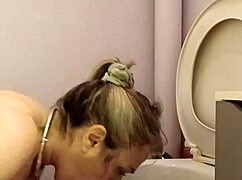 What does the housewife slave do in the toilet?