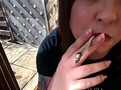 sexy bbw tina snua smokes cork cigarette