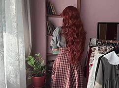 hey, library girl, wanna show off that skinny ass in socks?