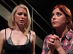 Customs officer whips lesbian smugglers in kinky threesome 😈