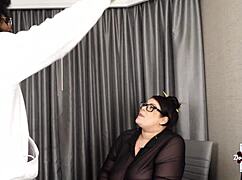 Big-Titted Librarian Bent Over For Interracial Missionary Fuck.